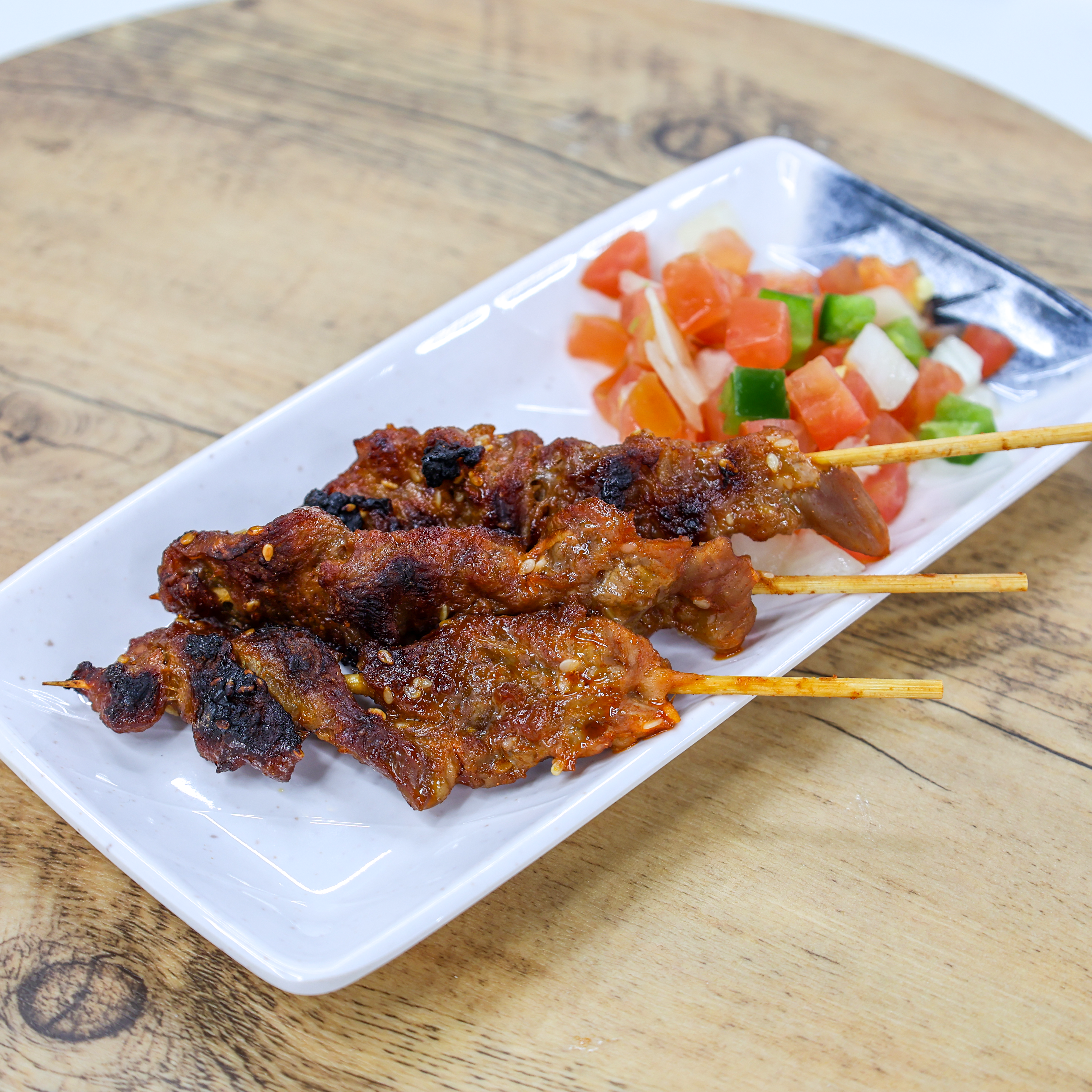 Korean short rib skewers